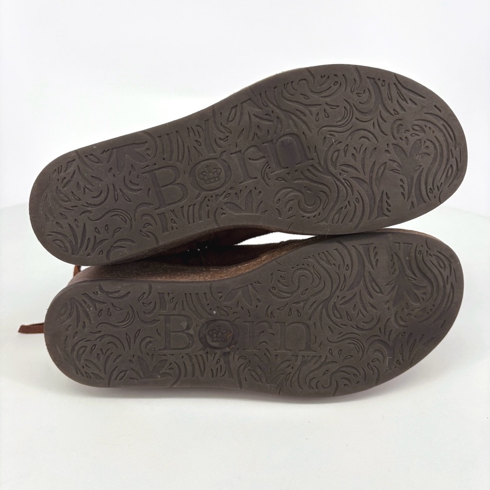 BORN | Viana Leather Wedge Bootie in Distressed Brown | Sz 7 - Picture 13 of 14